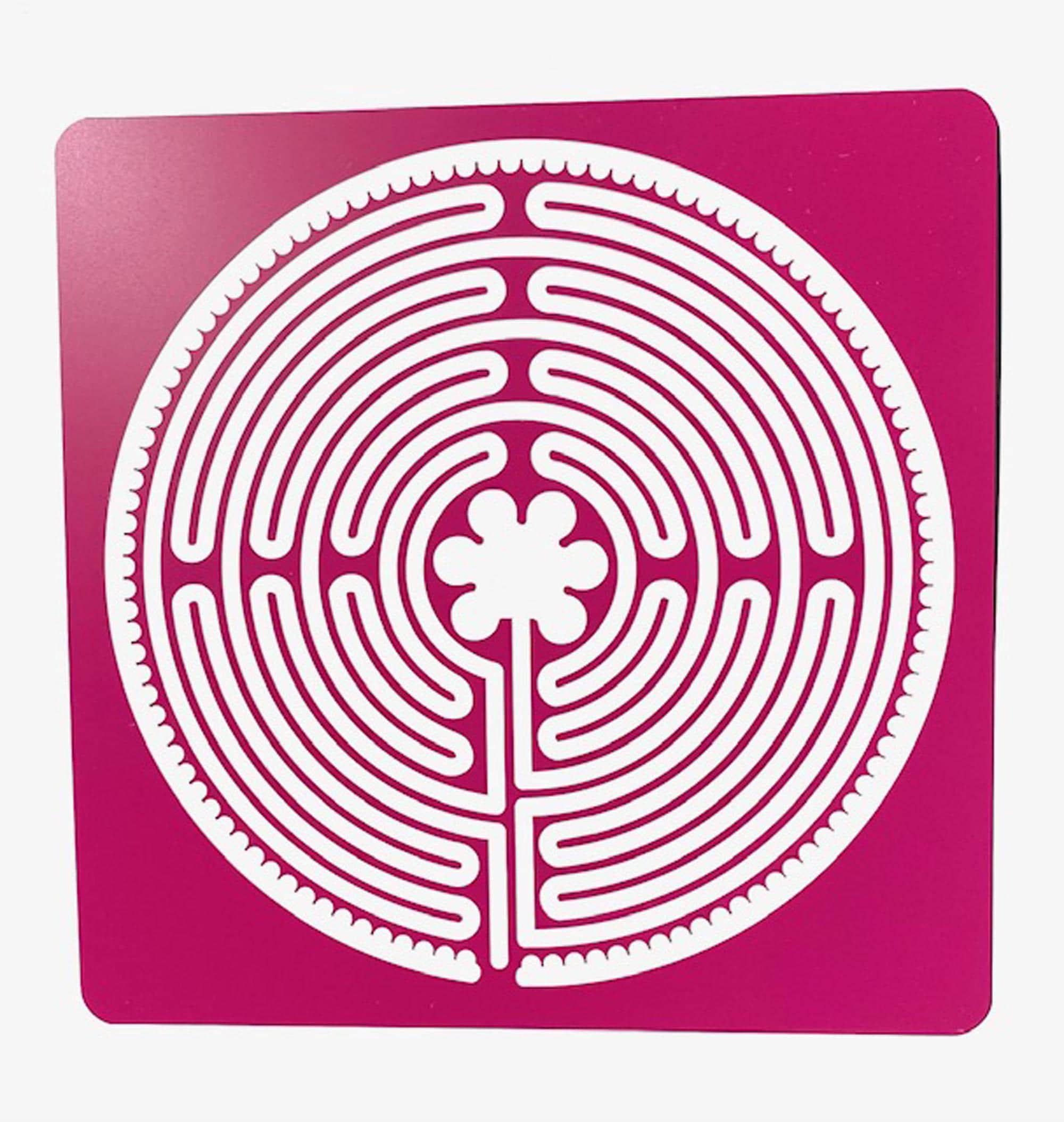 12" Chartres Acrylic Finger Labyrinth • Meditation Tool • Mindfulness Aid • Stress Relief • Thoughtful Gift