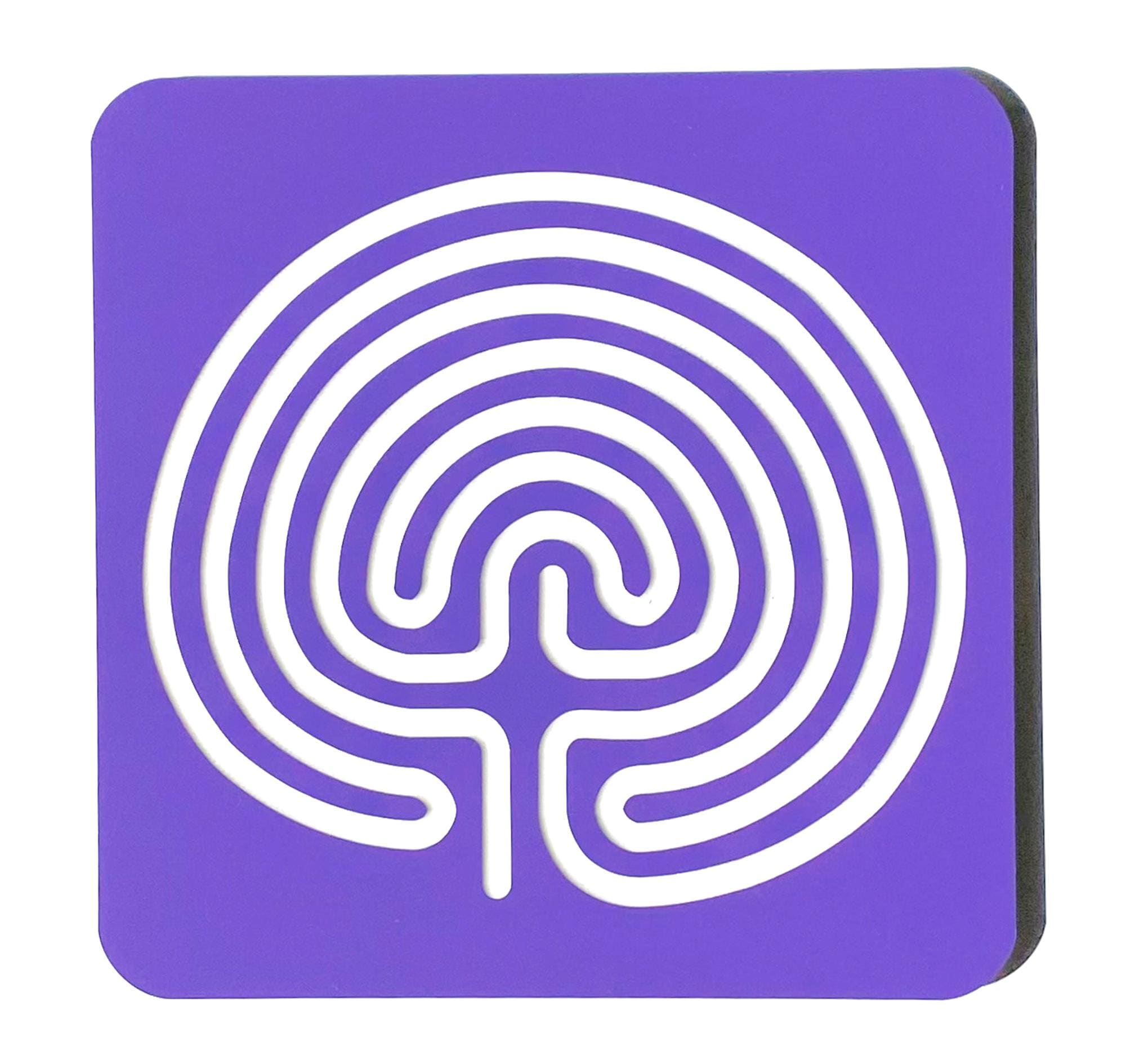 6" Classical Acrylic Finger Labyrinth • Calming Focus Tool • Mindfulness Aid • Meditation • Stress Relief • Gift