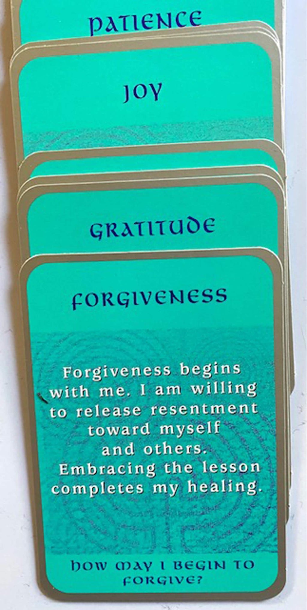 Labyrinth Focus Cards with Central Pattern • Mindfulness Reflection Tool • Meditation & Stress Relief Gift