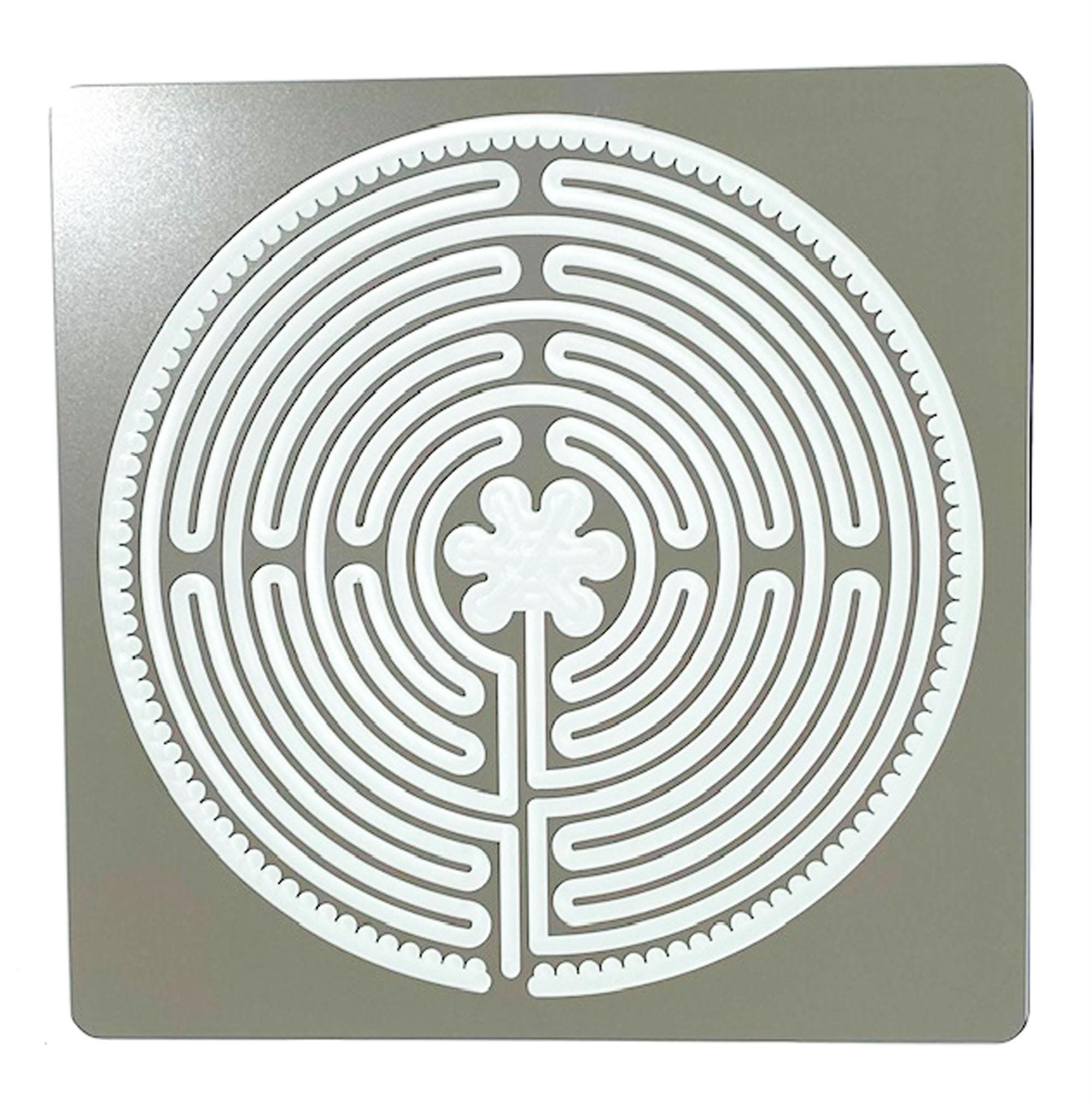 12" Chartres Acrylic Finger Labyrinth • Meditation Tool • Mindfulness Aid • Stress Relief • Thoughtful Gift
