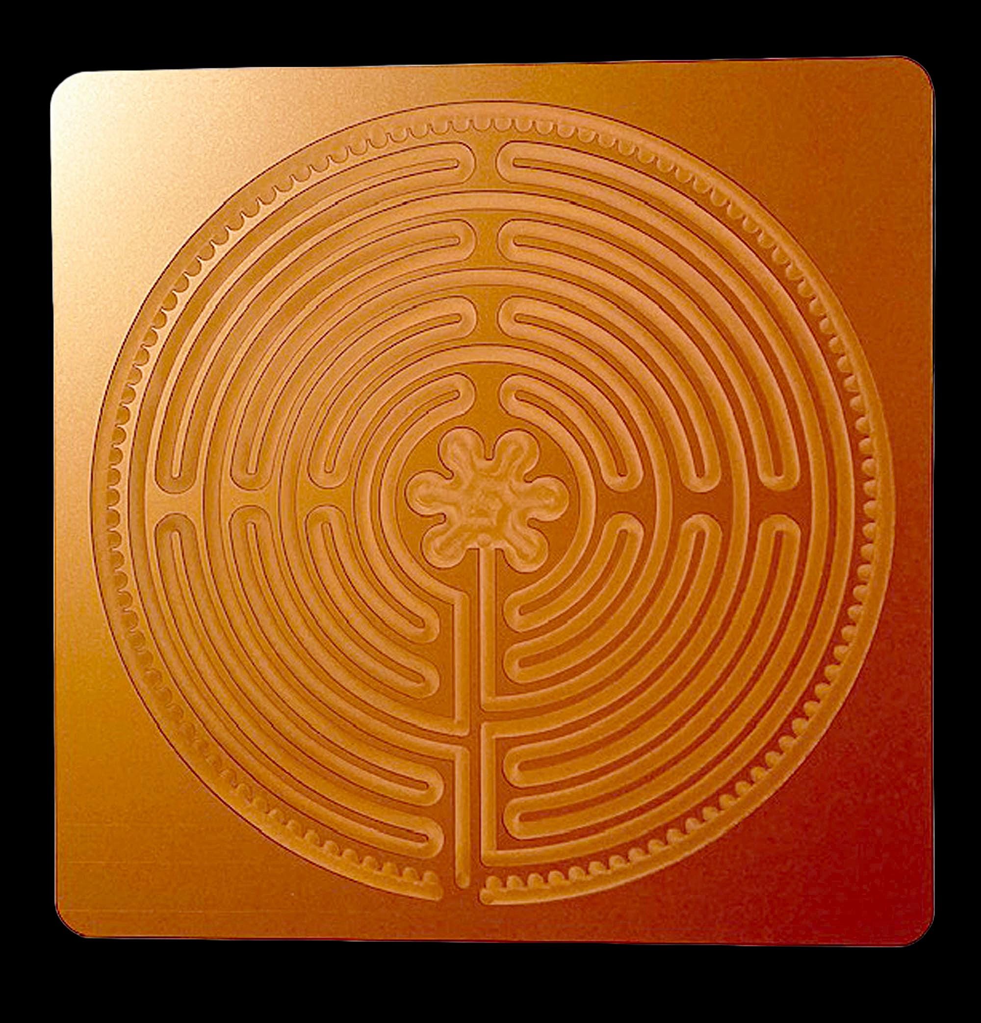 12" Chartres Acrylic Finger Labyrinth • Meditation Tool • Mindfulness Aid • Stress Relief • Thoughtful Gift
