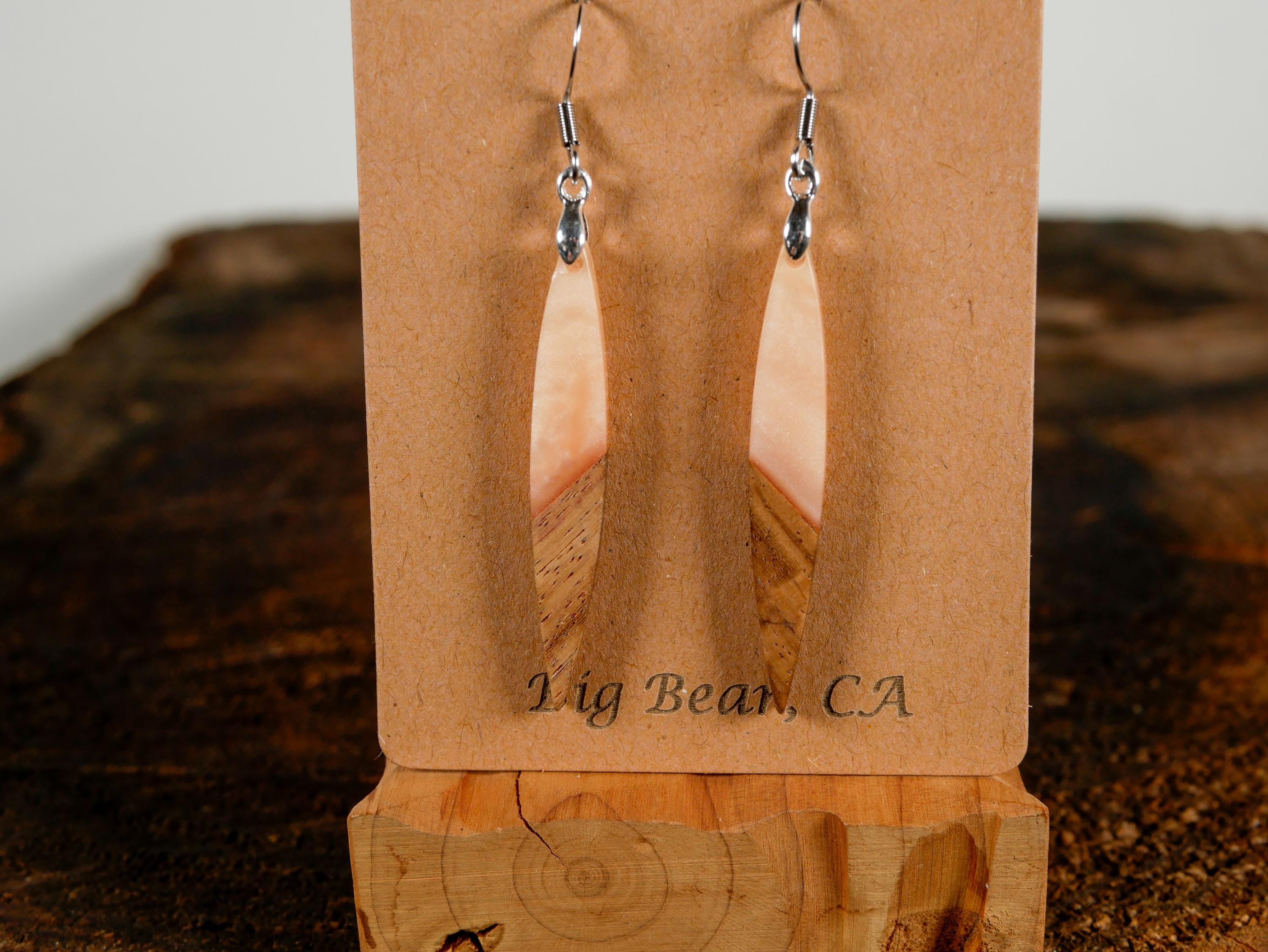 Blush Bar Earrings • Minimalist Boho Jewelry • Lightweight Dangle Earrings