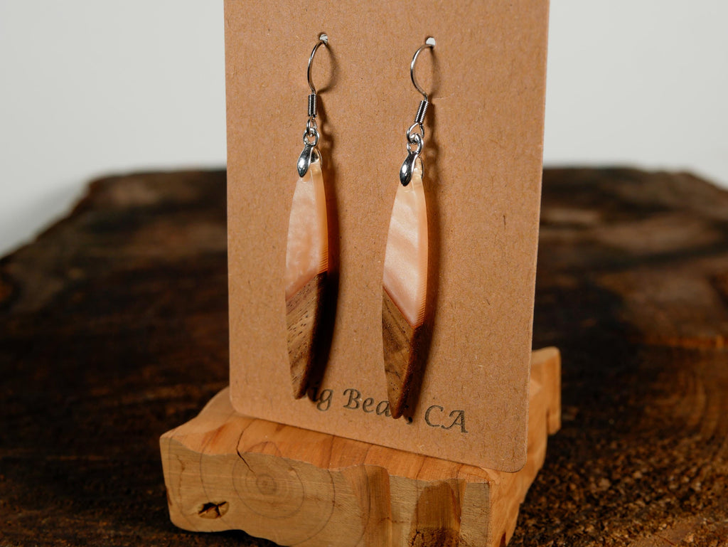 Blush Bar Earrings • Minimalist Boho Jewelry • Lightweight Dangle Earrings