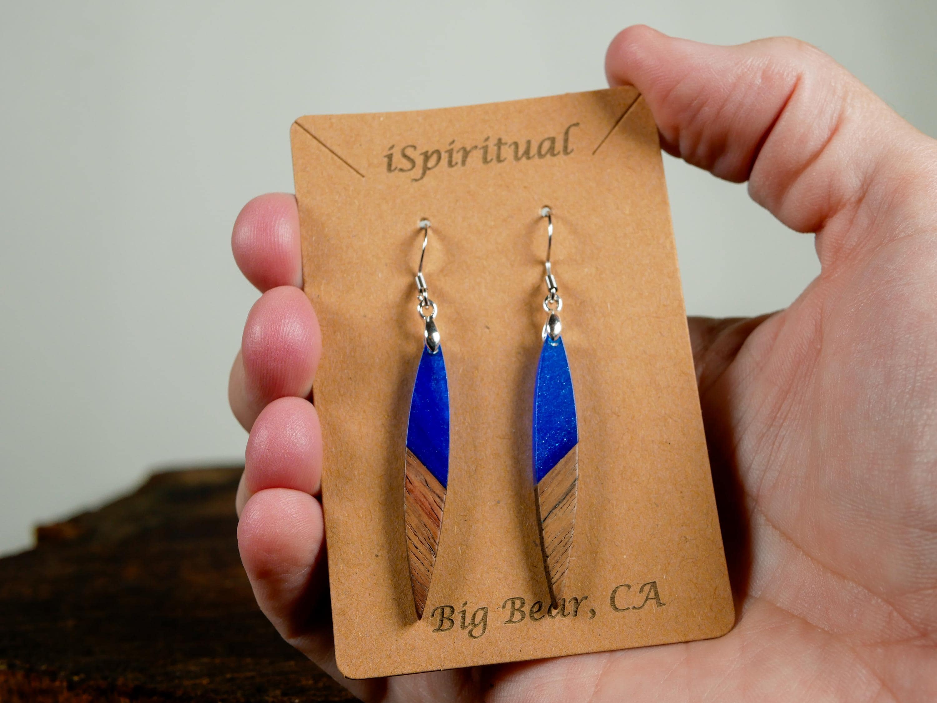 Blue Bar Earrings • Celestial Jewelry • Witchy Dangle Earrings • Lightweight