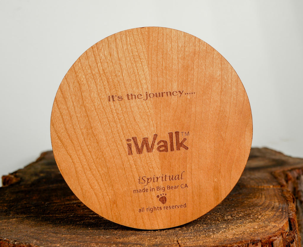 4.5" Cherry MDF Chartres Finger Labyrinth Meditation Tool Mindfulness Stress Relief Calm Focus