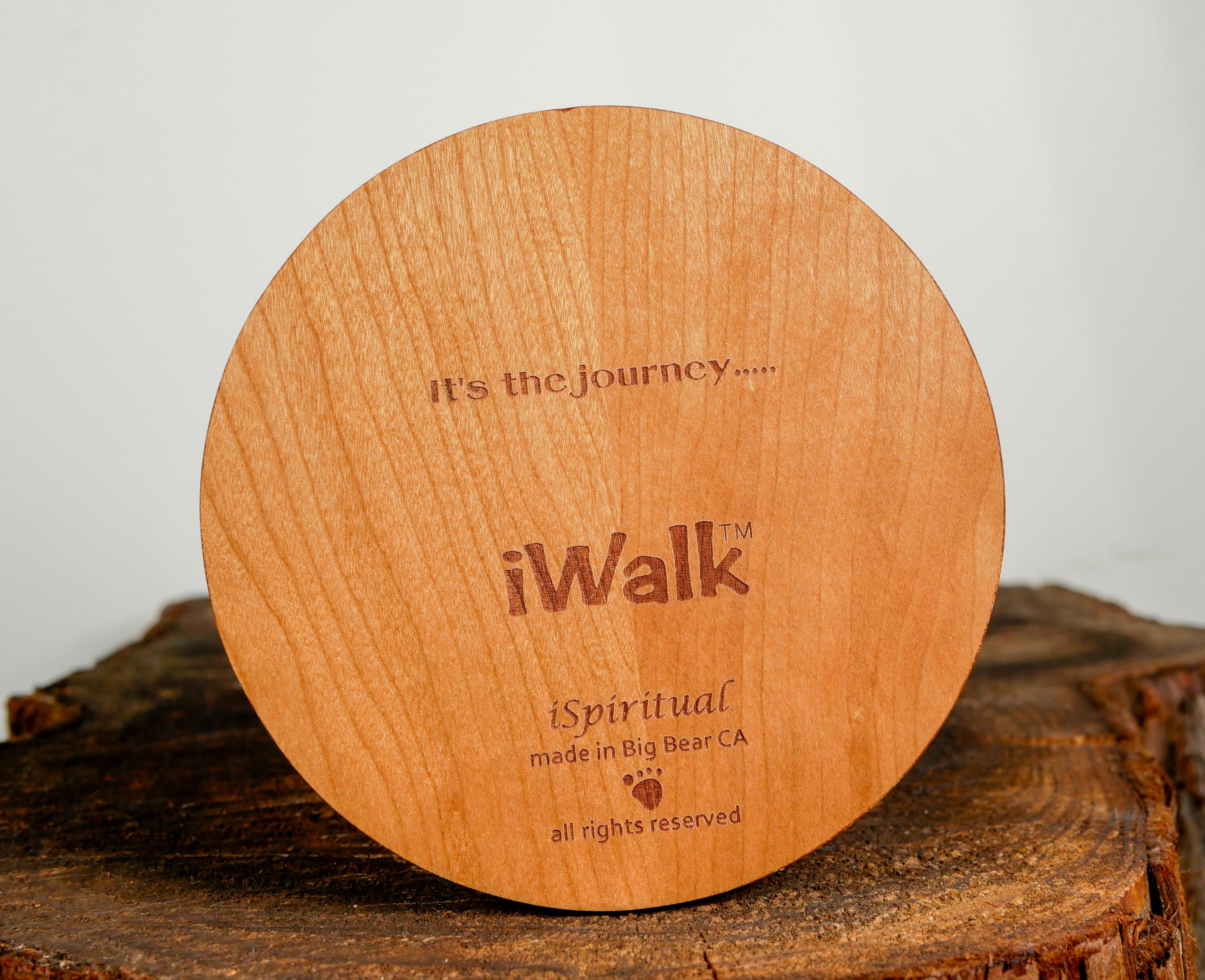 4.5" Cherry MDF Chartres Finger Labyrinth Meditation Tool Mindfulness Stress Relief Calm Focus