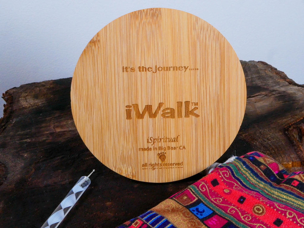 4.5" Bamboo Wood Chartres Finger Labyrinth Meditation Tool Mindfulness Stress Relief Calm Focus