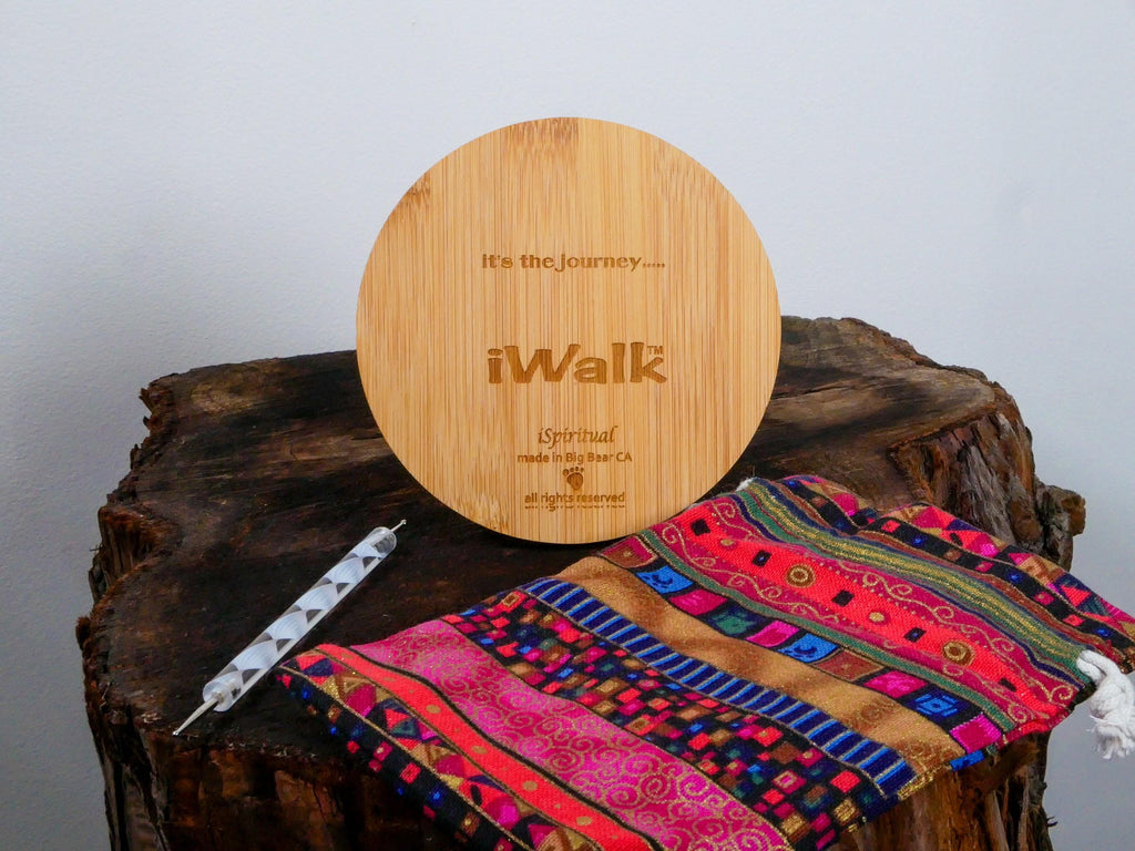 4.5" Bamboo Wood Chartres Finger Labyrinth Meditation Tool Mindfulness Stress Relief Calm Focus