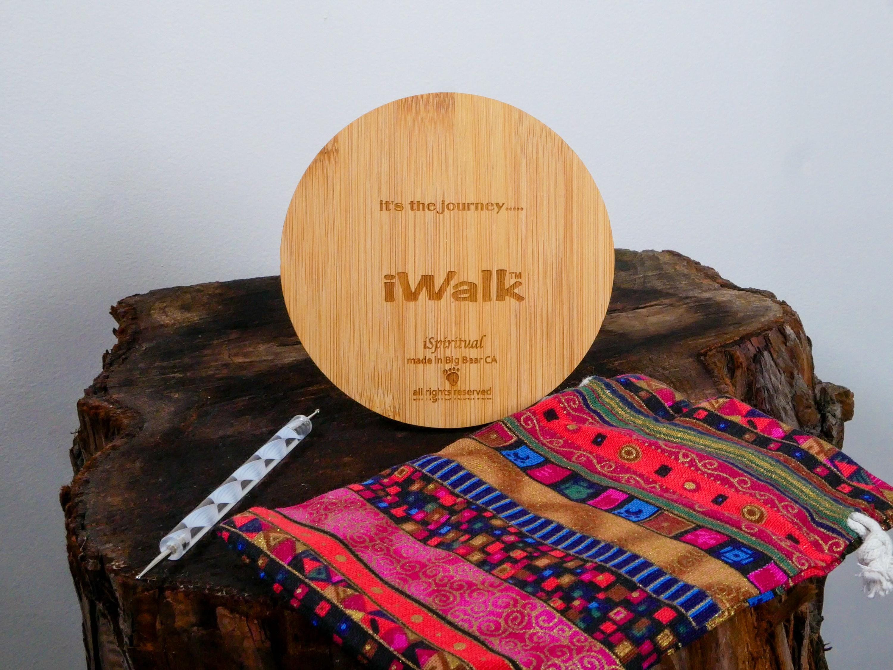 4.5" Bamboo Wood Chartres Finger Labyrinth Meditation Tool Mindfulness Stress Relief Calm Focus