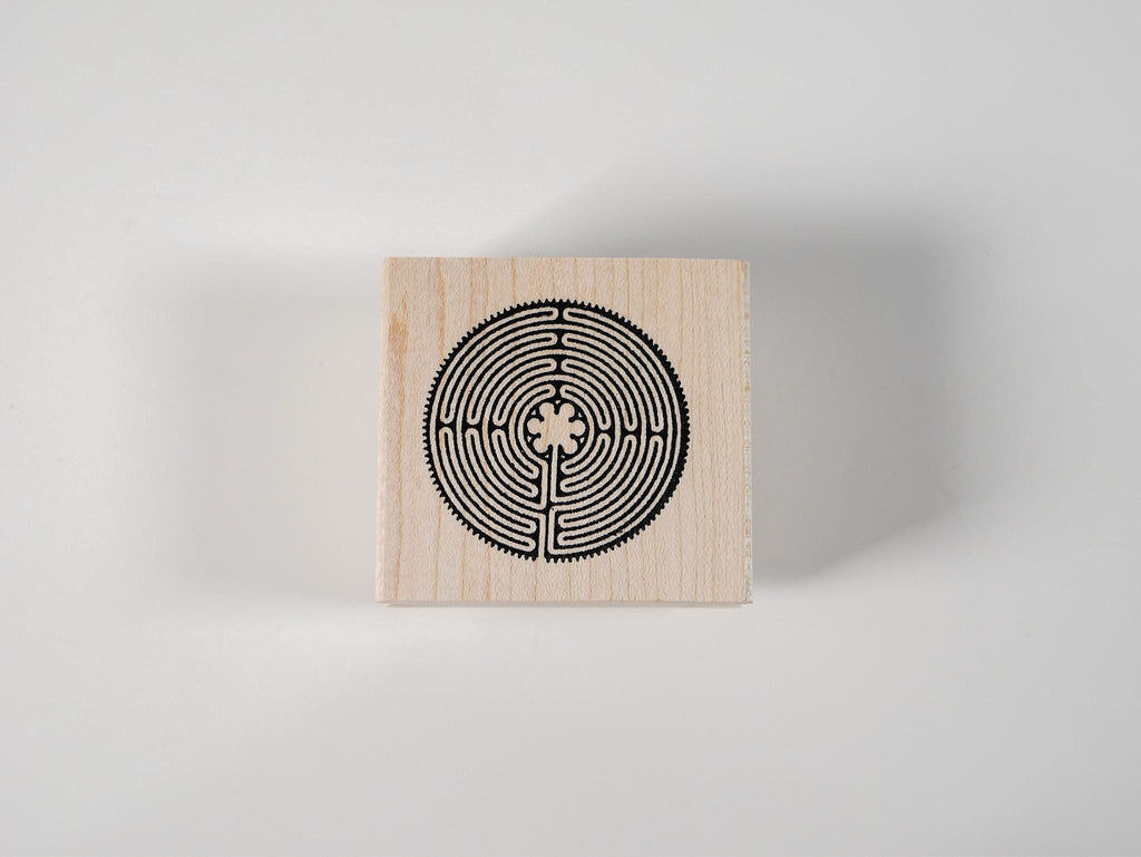 Chartres Labyrinth Rubber Stamp Meditation Tool Mindfulness Journaling Craft Stamp