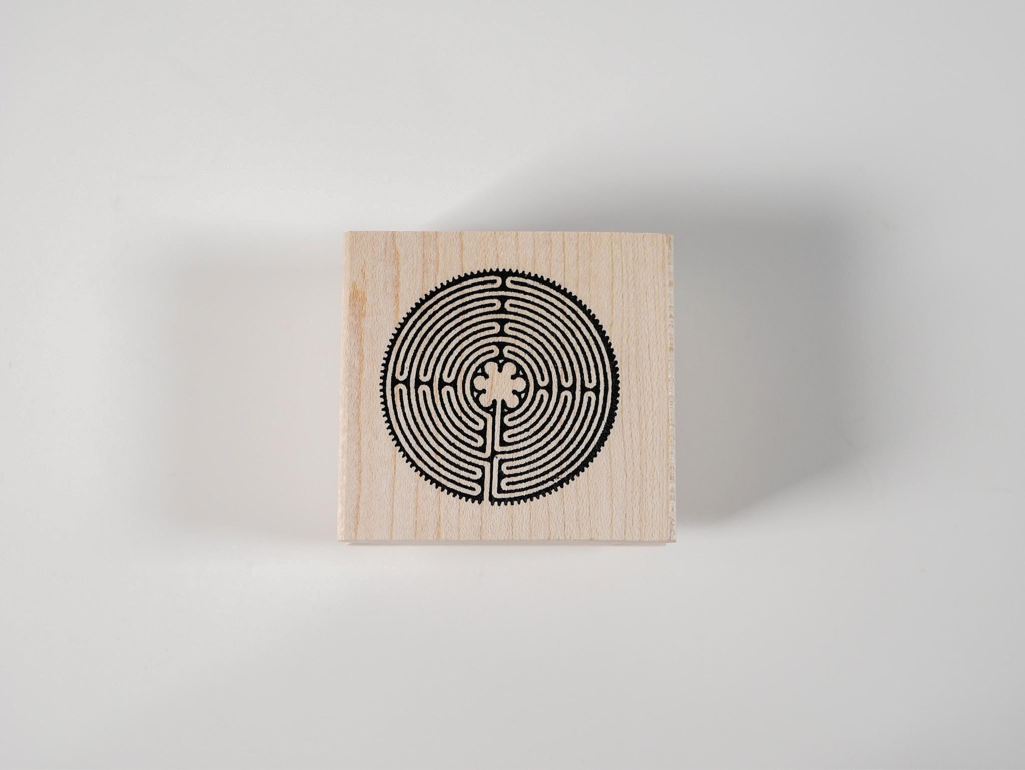 Chartres Labyrinth Rubber Stamp Meditation Tool Mindfulness Journaling Craft Stamp