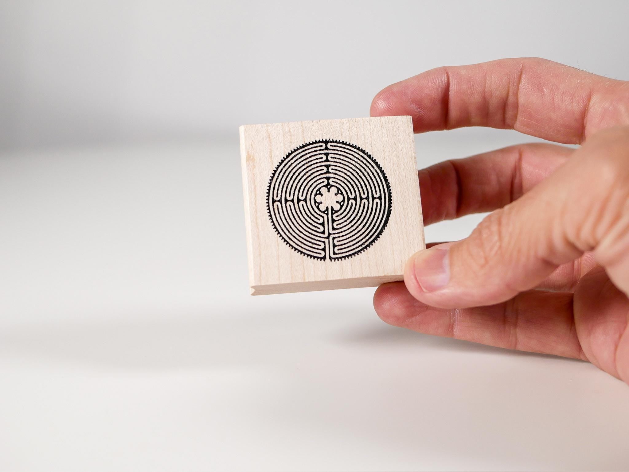 Chartres Labyrinth Rubber Stamp Meditation Tool Mindfulness Journaling Craft Stamp