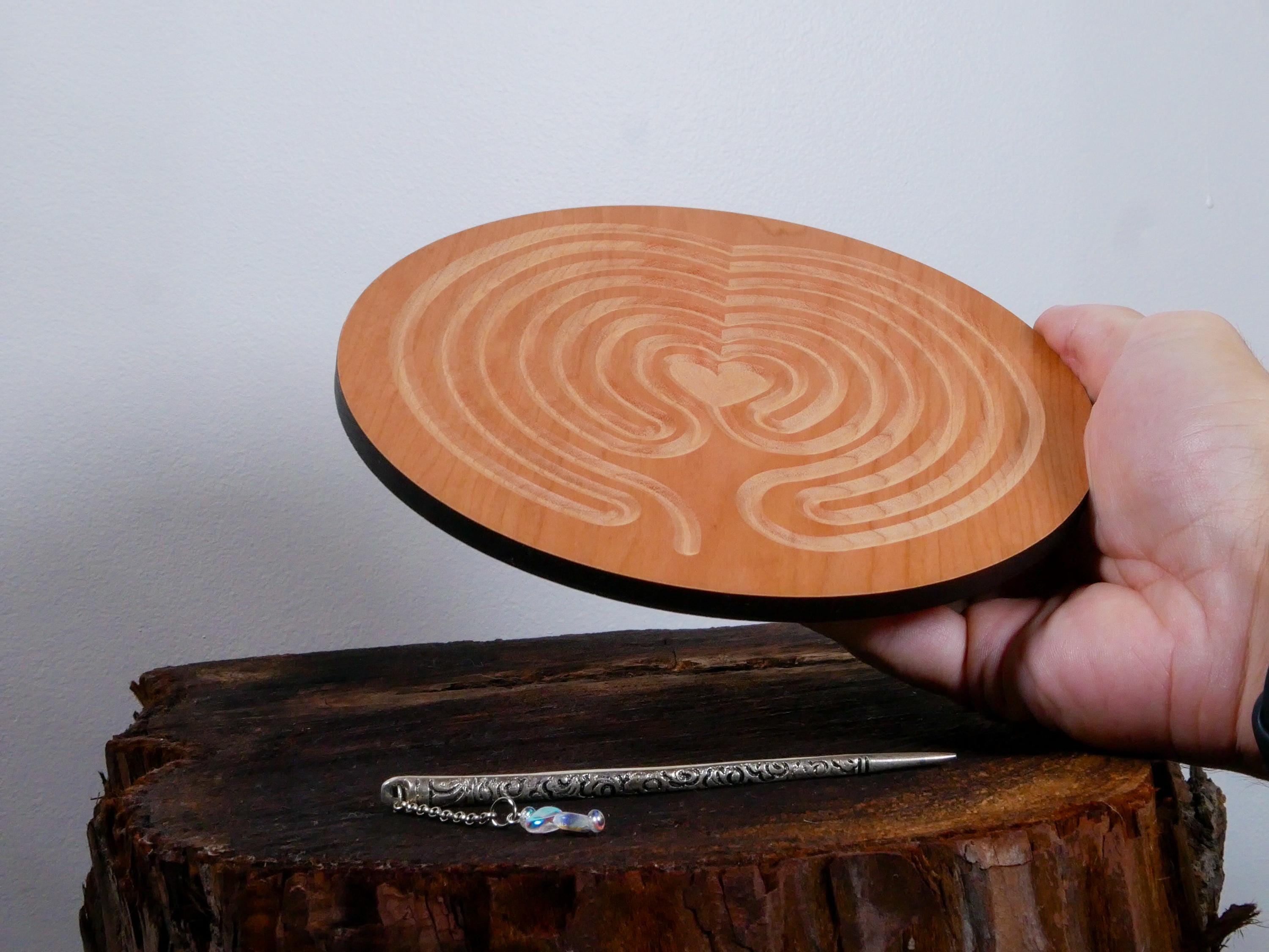 7" Heart of Peace Finger Labyrinth • Mindfulness and Meditation Tool • Stress Relief and Focus • Meaningful Gift