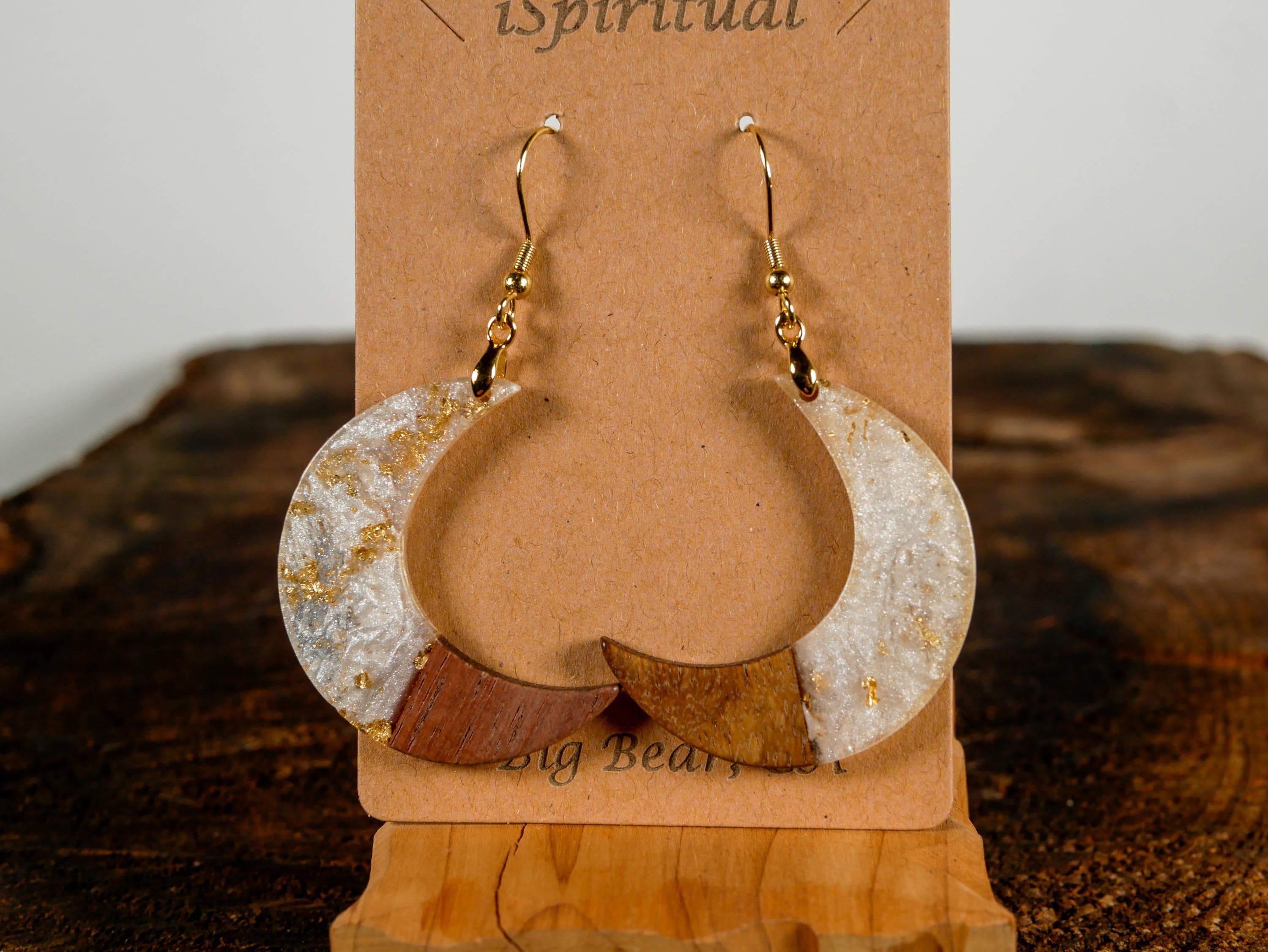 Crescent Moon Earrings • Lunar • Mystical Jewelry • Witchy Gift • Handmade in Big Bear