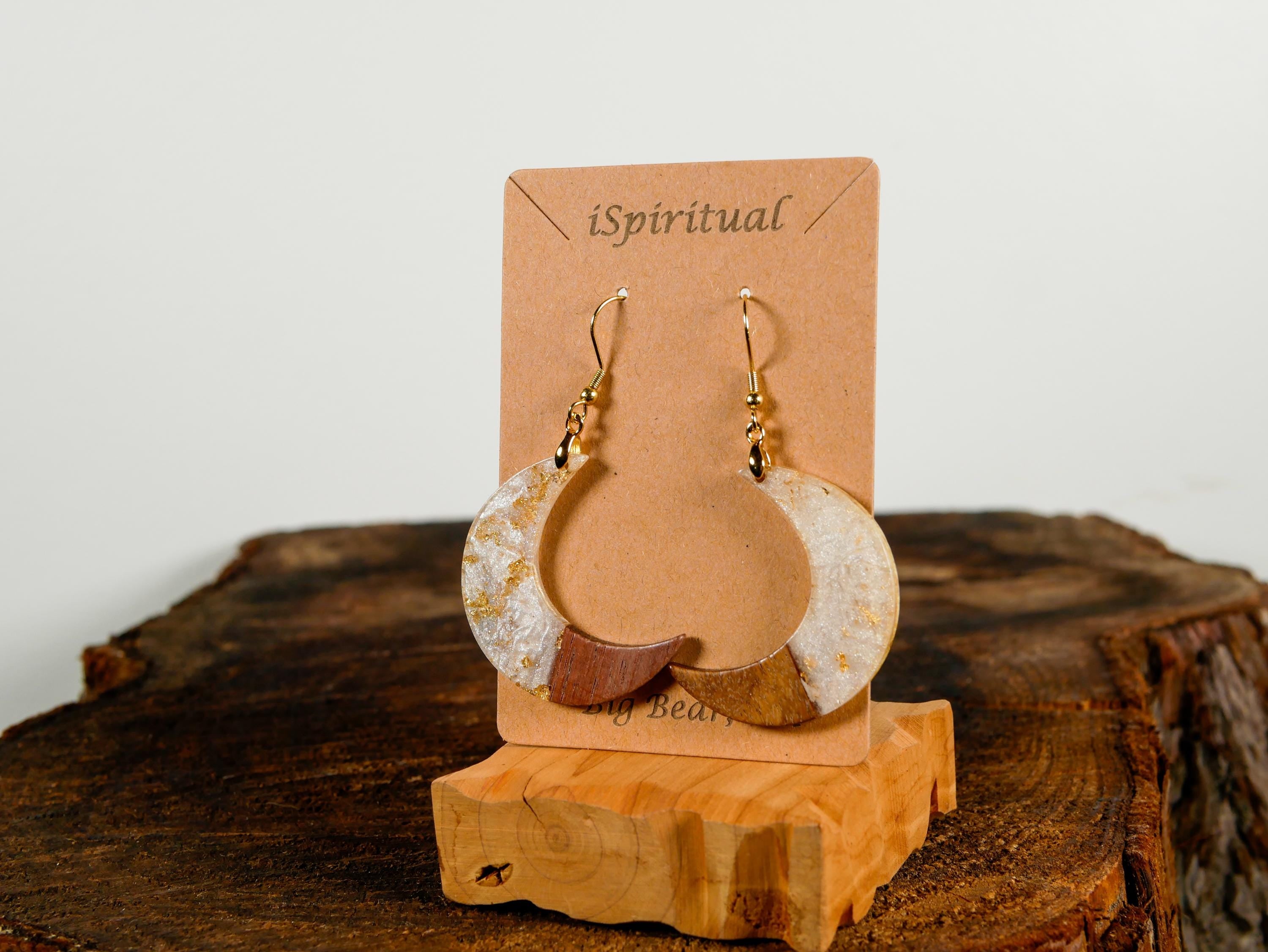 Crescent Moon Earrings • Lunar • Mystical Jewelry • Witchy Gift • Handmade in Big Bear