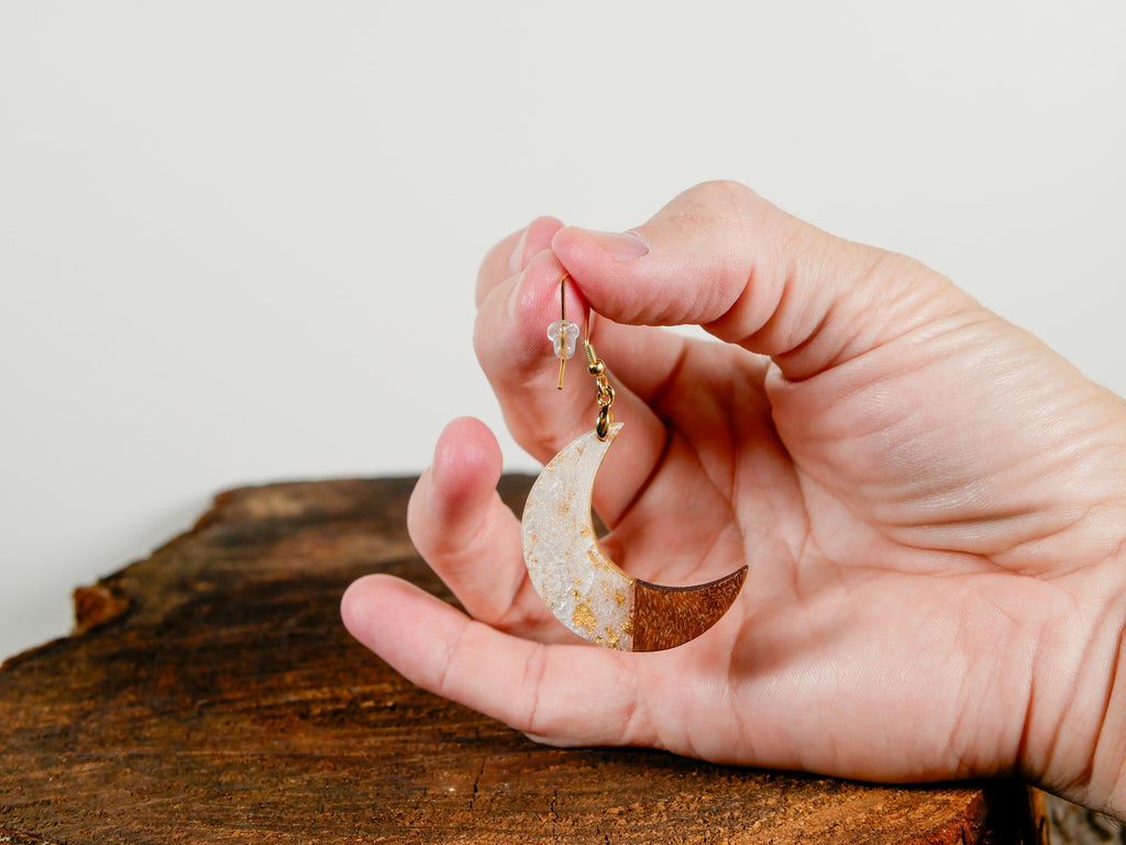 Crescent Moon Earrings • Lunar • Mystical Jewelry • Witchy Gift • Handmade in Big Bear