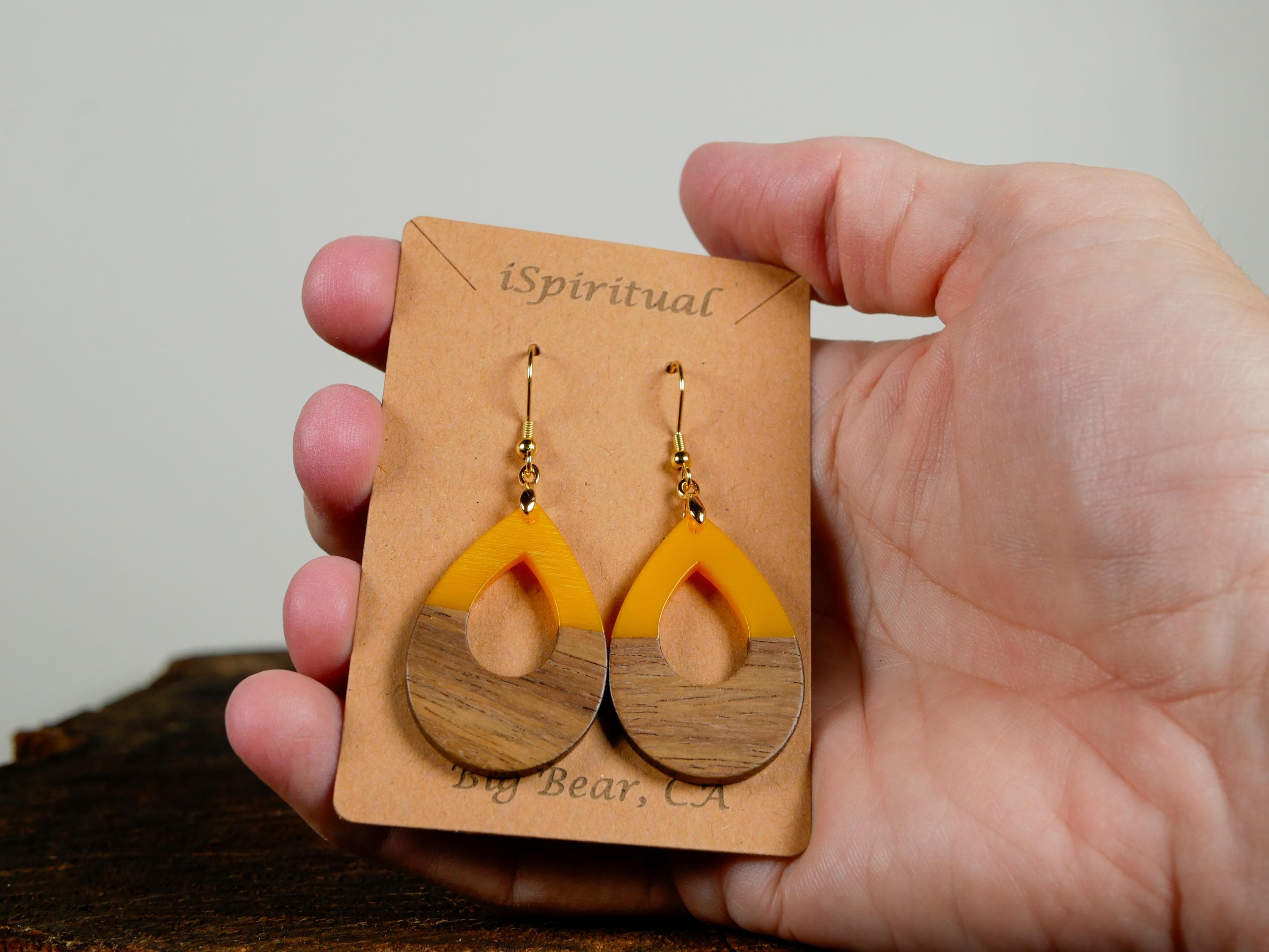 Golden Teardrop Earrings • Boho Sun Jewelry • Lightweight Dangle Earrings