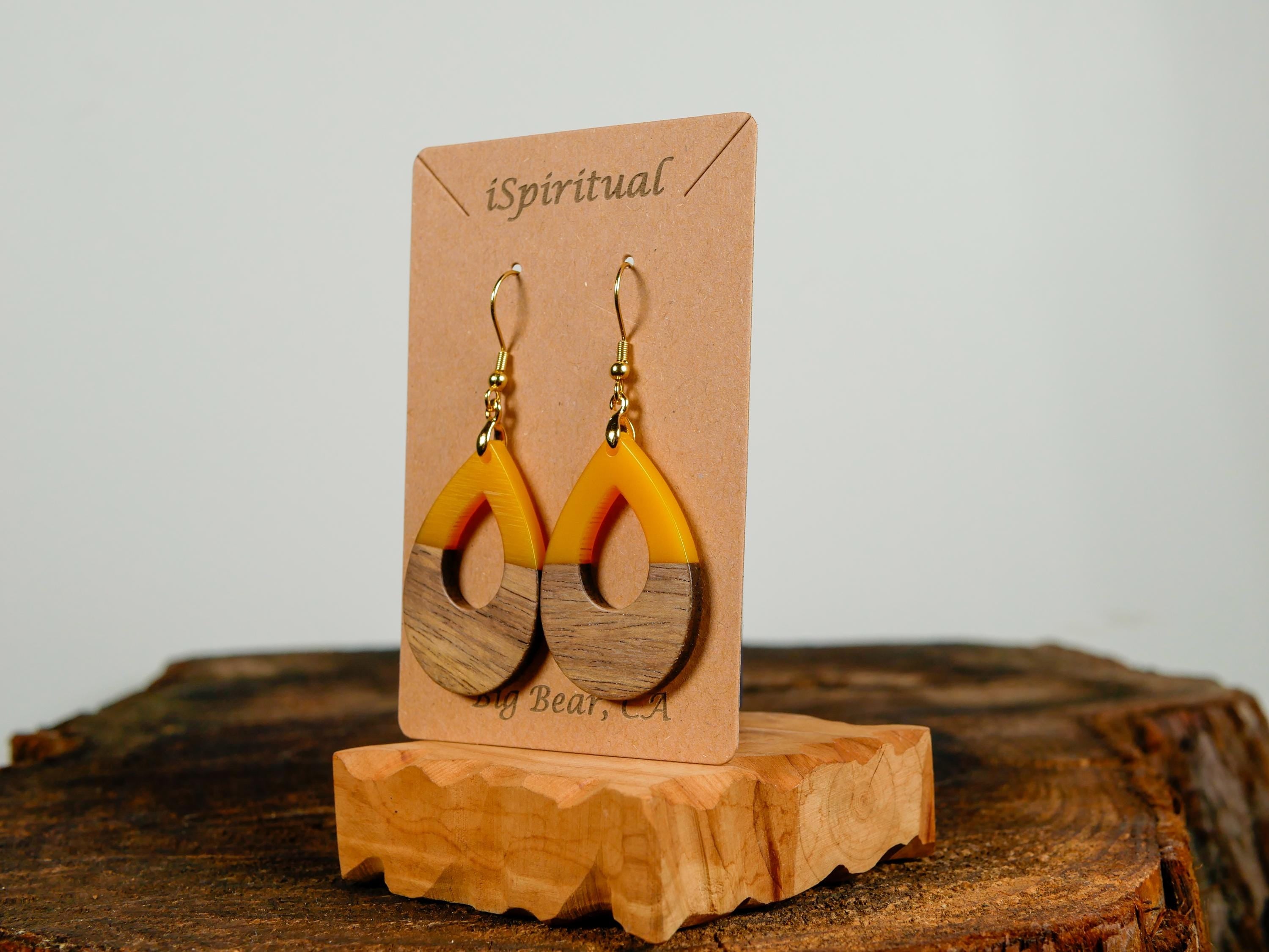 Golden Teardrop Earrings • Boho Sun Jewelry • Lightweight Dangle Earrings