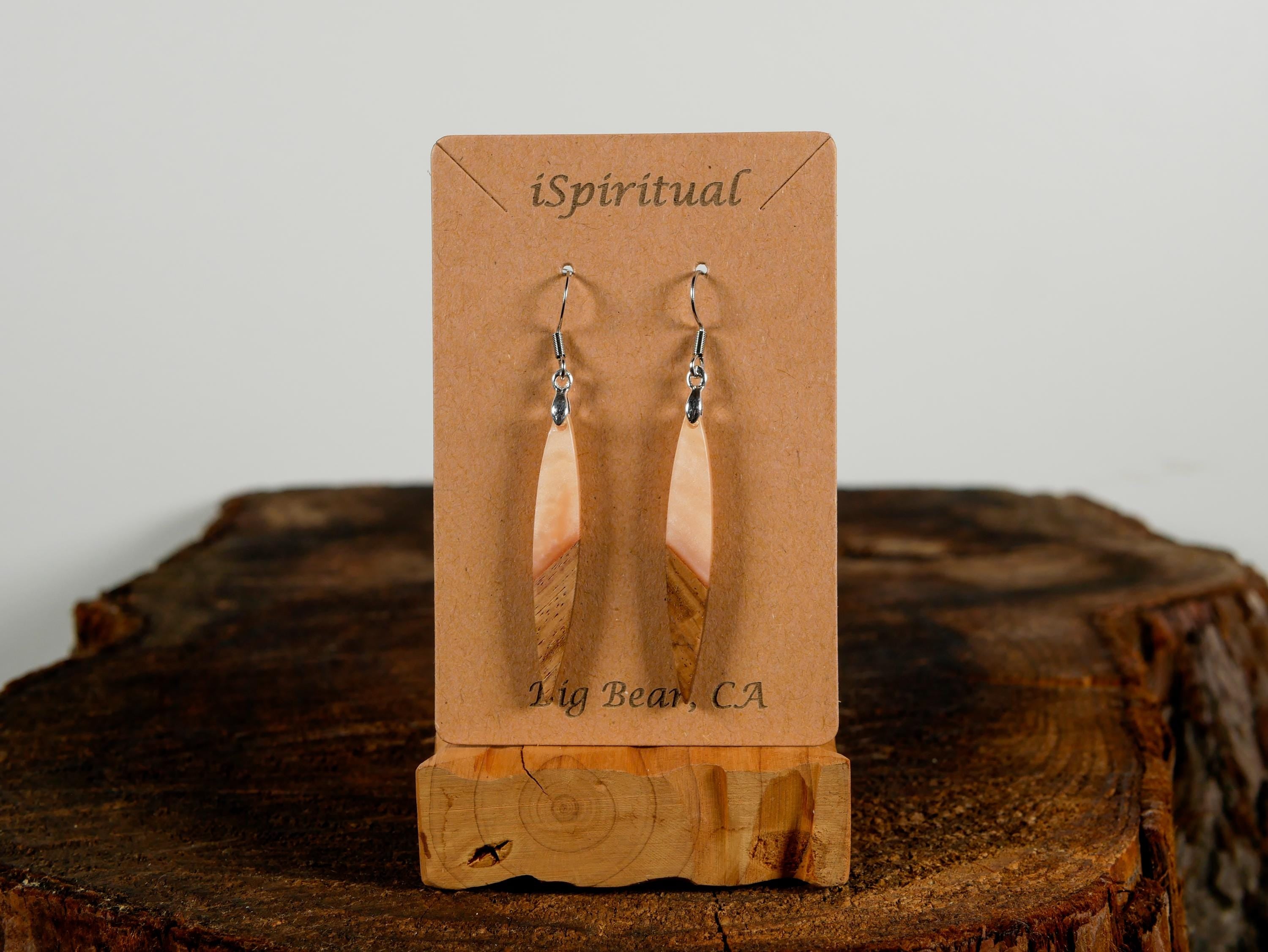 Blush Bar Earrings • Minimalist Boho Jewelry • Lightweight Dangle Earrings