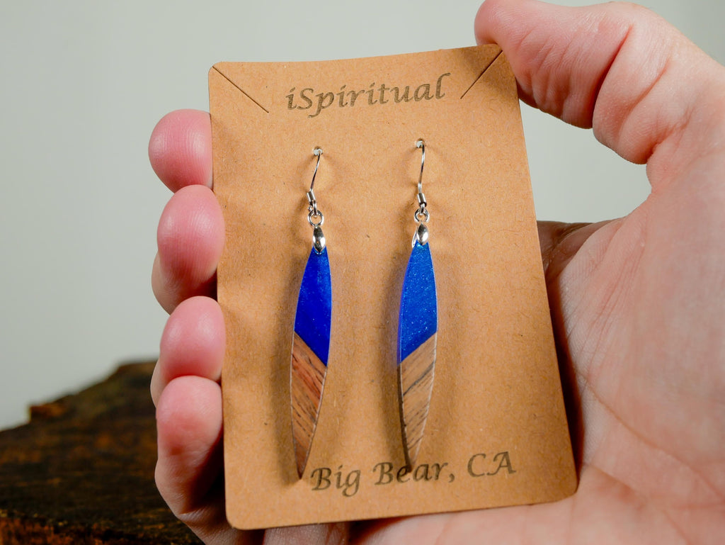 Blue Bar Earrings • Celestial Jewelry • Witchy Dangle Earrings • Lightweight