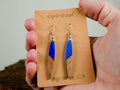 Blue Bar Earrings • Celestial Jewelry • Witchy Dangle Earrings • Lightweight