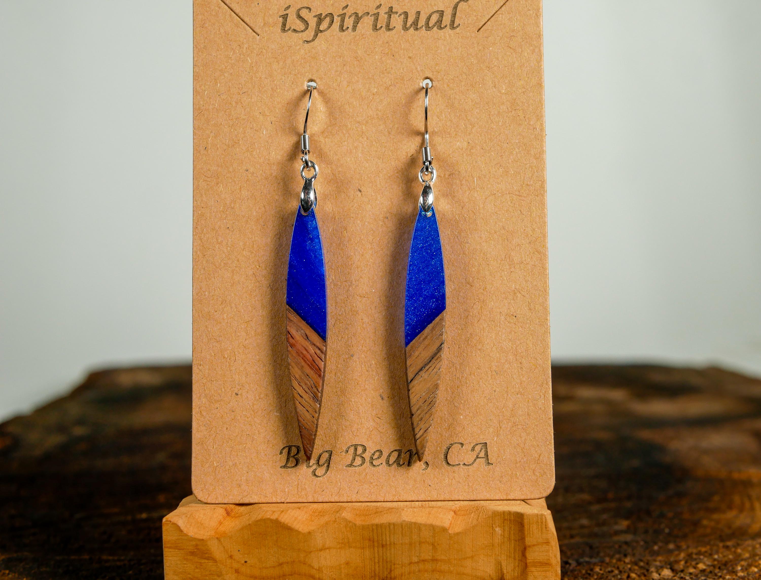 Blue Bar Earrings • Celestial Jewelry • Witchy Dangle Earrings • Lightweight