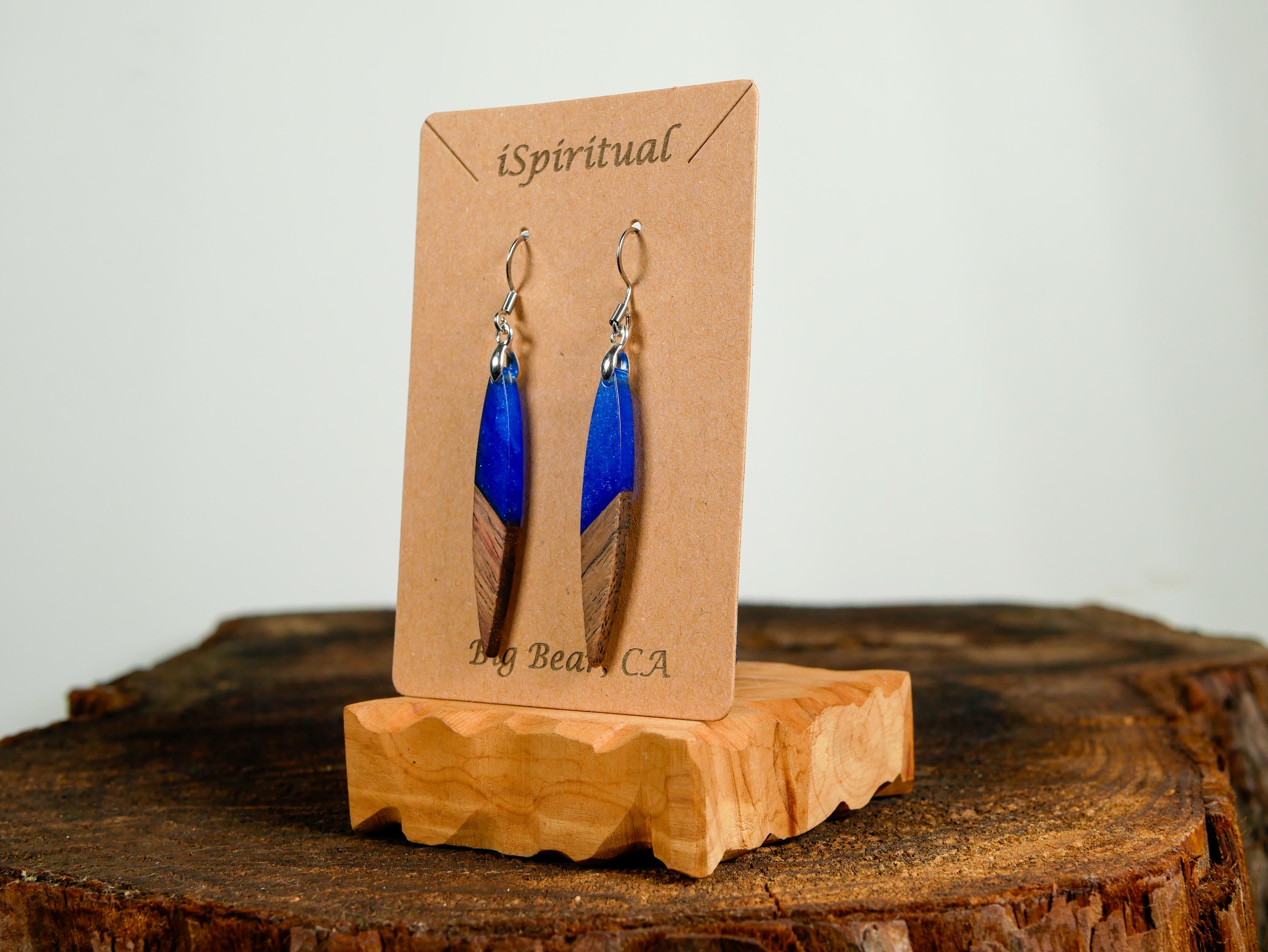 Blue Bar Earrings • Celestial Jewelry • Witchy Dangle Earrings • Lightweight