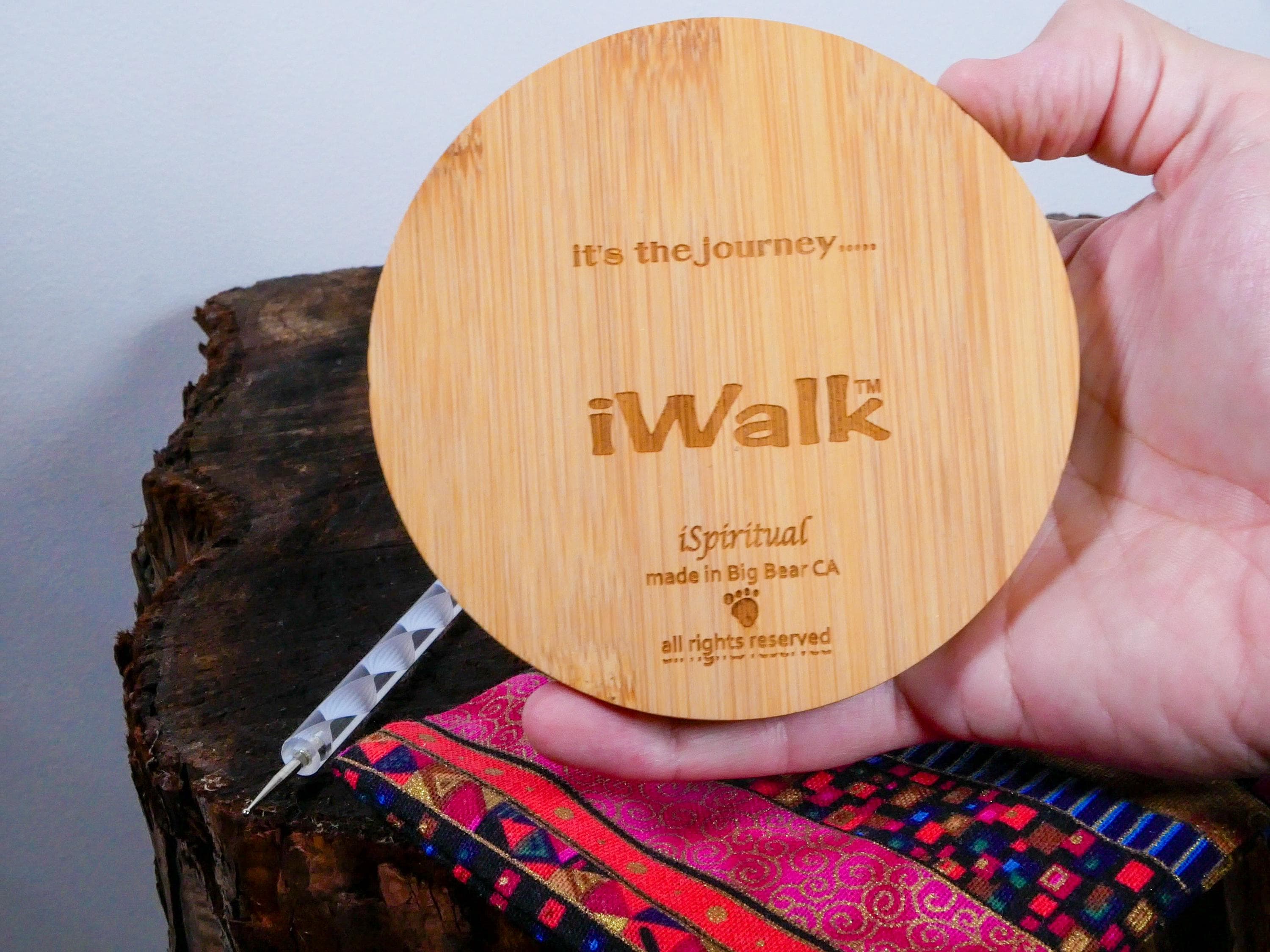 4.5" Bamboo Wood Chartres Finger Labyrinth Meditation Tool Mindfulness Stress Relief Calm Focus