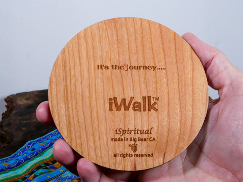 4.5" Cherry Wood Chartres Finger Labyrinth Meditation Tool Mindfulness Stress Relief Calm Focus