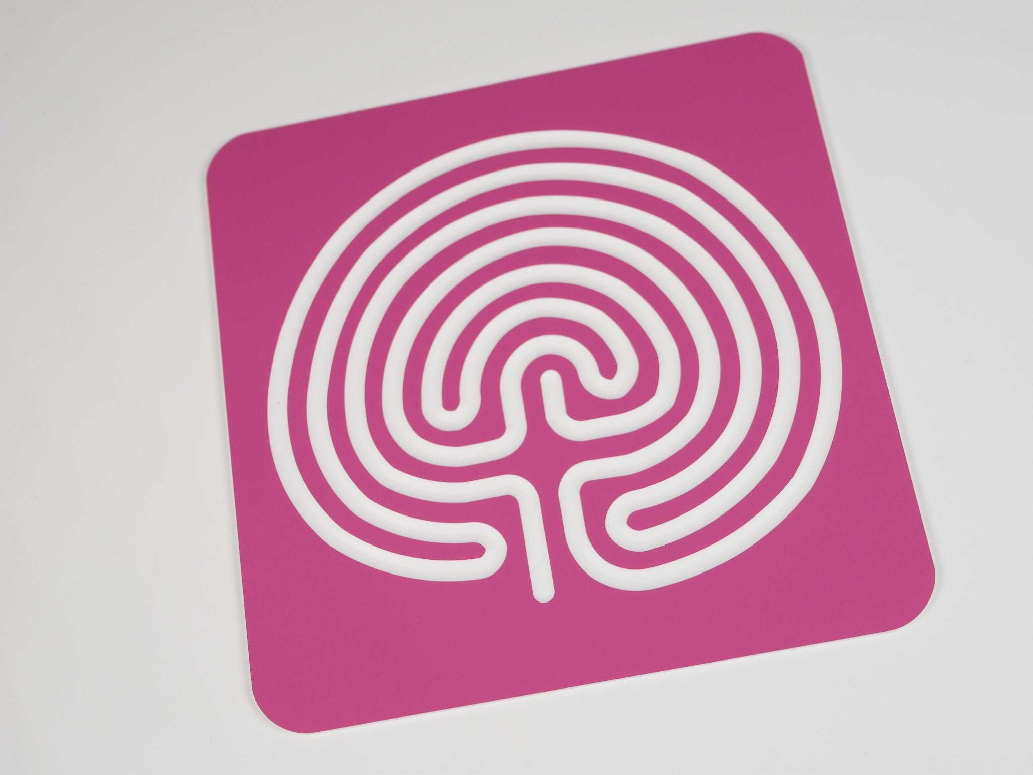 6" Classical Acrylic Finger Labyrinth • Calming Focus Tool • Mindfulness Aid • Meditation • Stress Relief • Gift