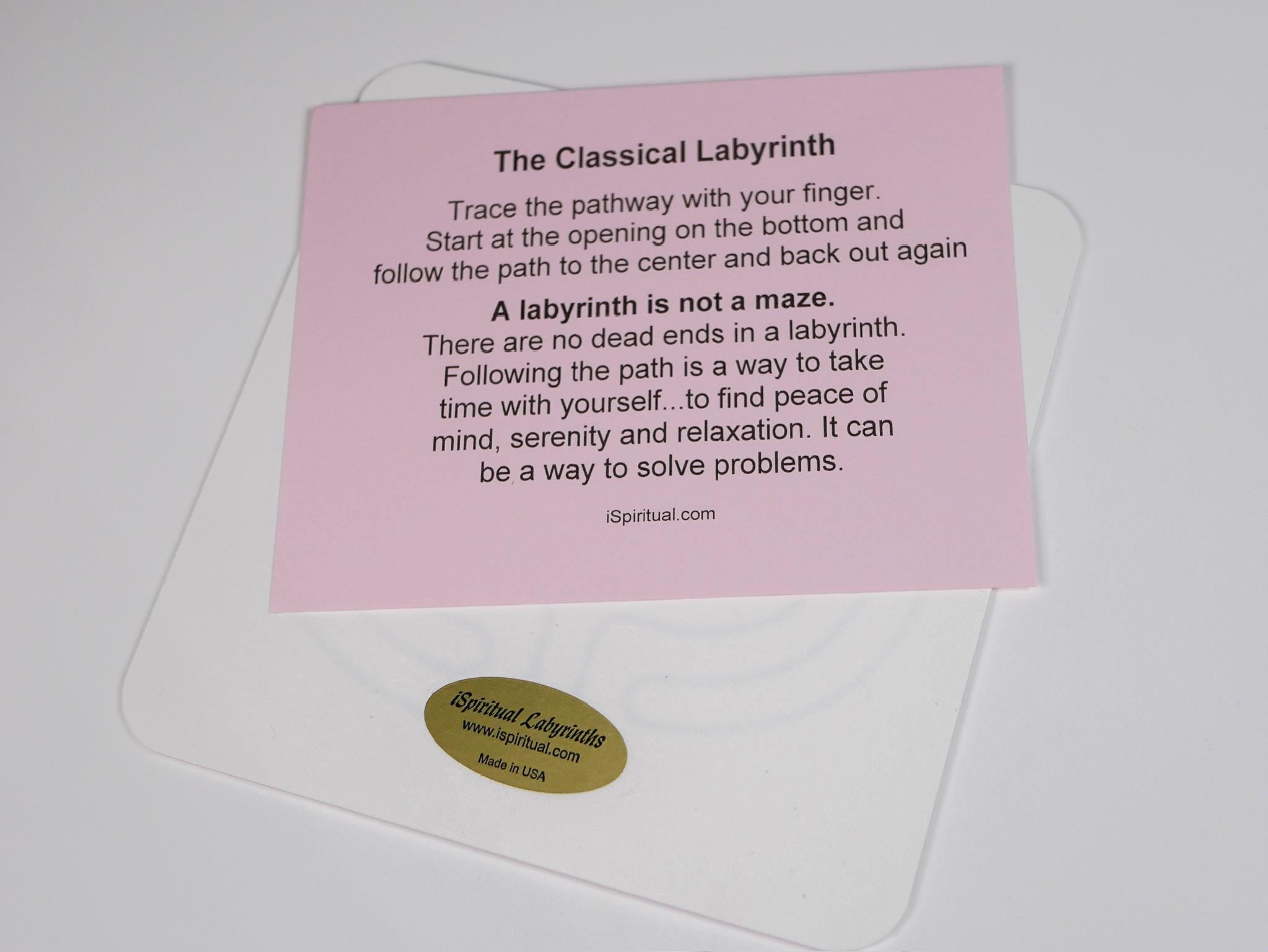 6" Classical Acrylic Finger Labyrinth • Calming Focus Tool • Mindfulness Aid • Meditation • Stress Relief • Gift