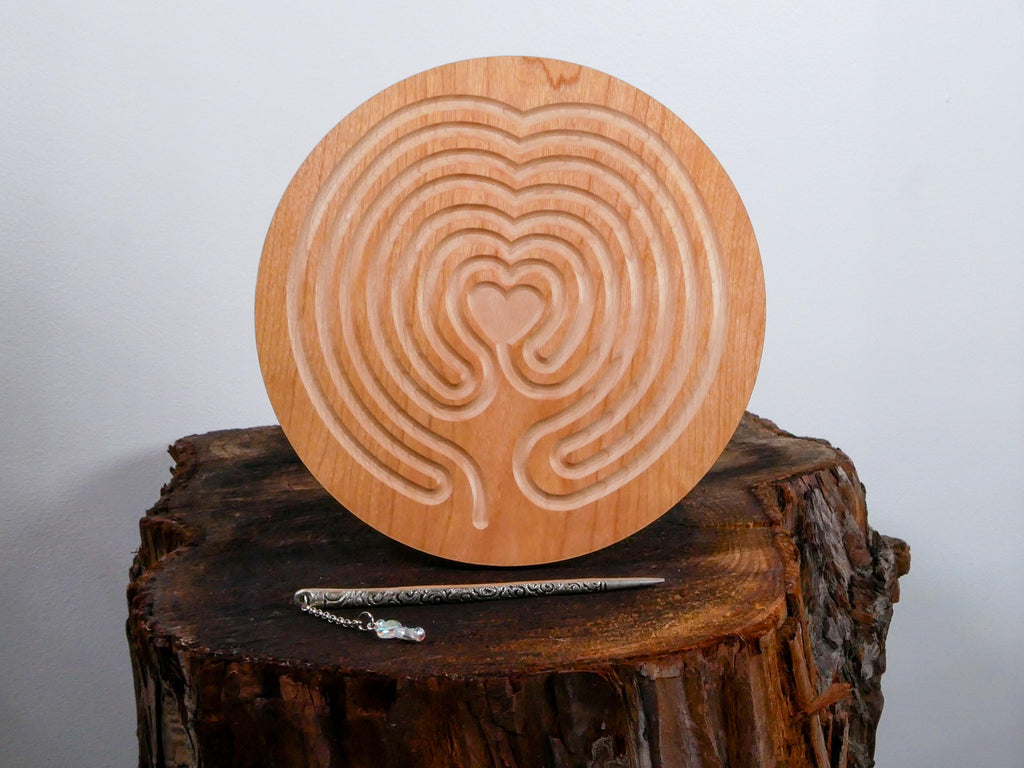 7" Heart of Peace Finger Labyrinth • Mindfulness and Meditation Tool • Stress Relief and Focus • Meaningful Gift