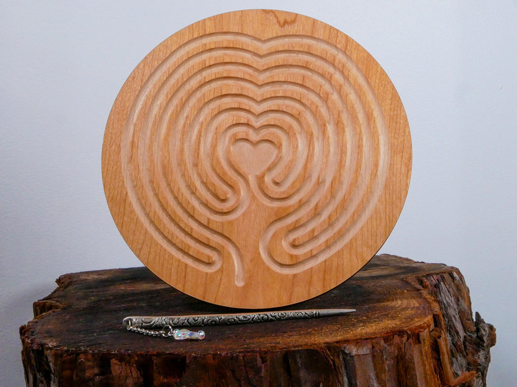 7" Heart of Peace Finger Labyrinth • Mindfulness and Meditation Tool • Stress Relief and Focus • Meaningful Gift