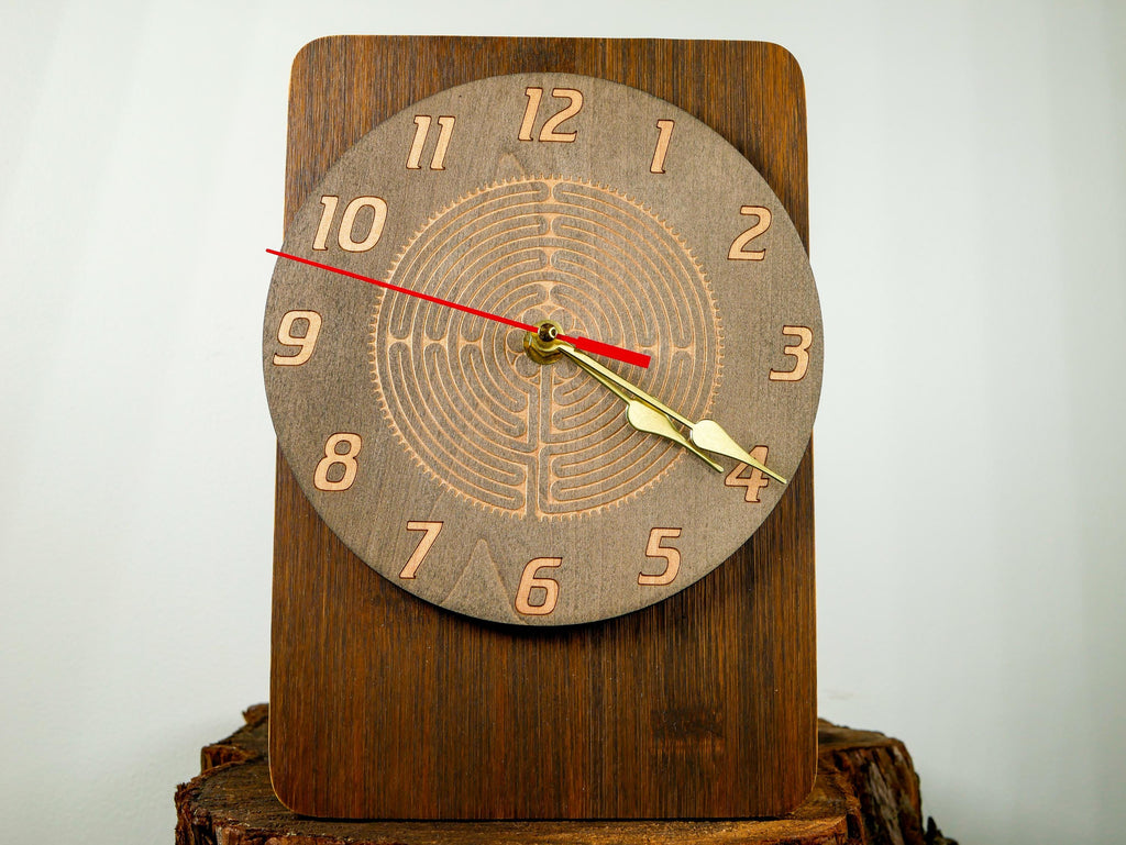 Chartres Labyrinth XPRESSION Clock • Meditation Wall Clock • Sacred Geometry