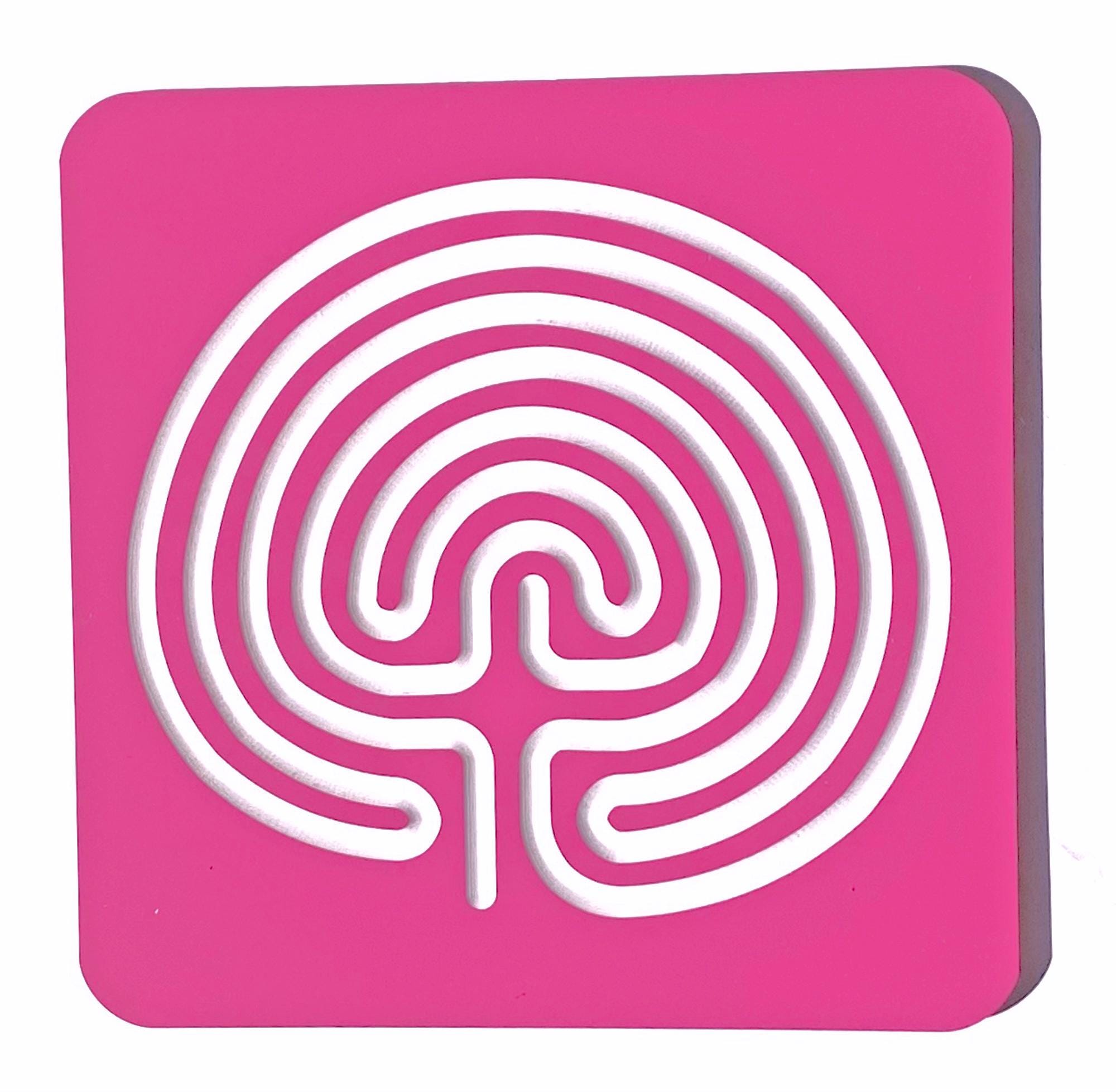 6" Classical Acrylic Finger Labyrinth • Calming Focus Tool • Mindfulness Aid • Meditation • Stress Relief • Gift