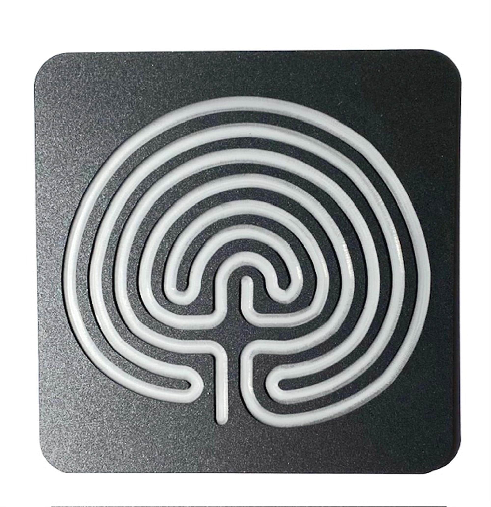 6" Classical Acrylic Finger Labyrinth • Calming Focus Tool • Mindfulness Aid • Meditation • Stress Relief • Gift