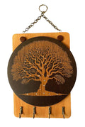 Tree of Life Key Holder • Wall Hanger Art • Entryway Organizer • Wooden Key Rack